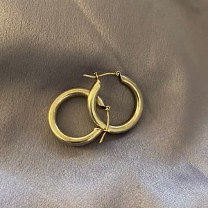 Silver hoop earrings